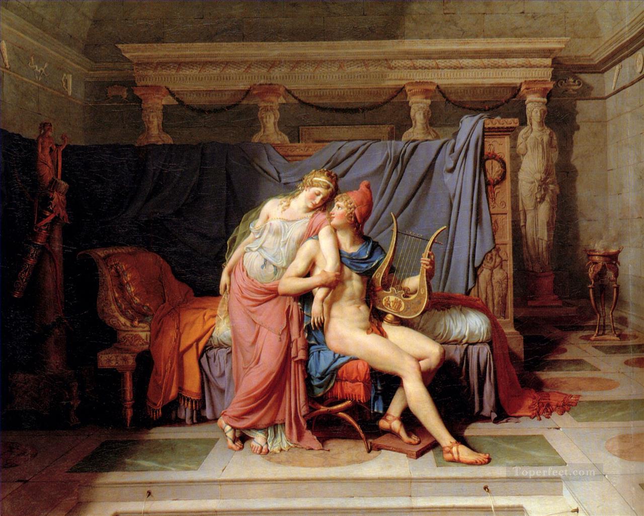 The Courtship of Paris and Helen Jacques Louis David Oil Paintings